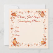 Pilgrim Girl Thanksgiving Kaart (Achterkant)