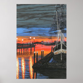 Pilgrim in dawn Dana point-havenschilderij Poster