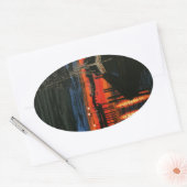 Pilgrim in het dagerpunt Dana Ovale Sticker (Envelop)