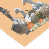 Pilgrim & Indian Ducks Thanksgiving Korte Tafelloper (Hoek)