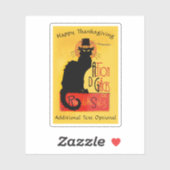 Pilgrim Le Chat Noir Thanksgiving  Sticker (Vel)