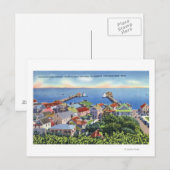 Pilgrim Memorial Uitzicht van de haven Briefkaart (Voorkant / Achterkant)