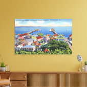 Pilgrim Memorial Uitzicht van de haven Canvas Afdruk (Insitu (Woonkamer))