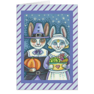 PILGRIM RABBITS MERCI DE VOUS ACCUEILLIR CARTE DE