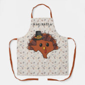 Pilgrim Texas Turkey All-Over Print Apron Schort (Voorkant)