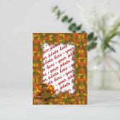 Pilgrim Turkey Fall verlaat Lijst Briefkaart (Staand voorkant)