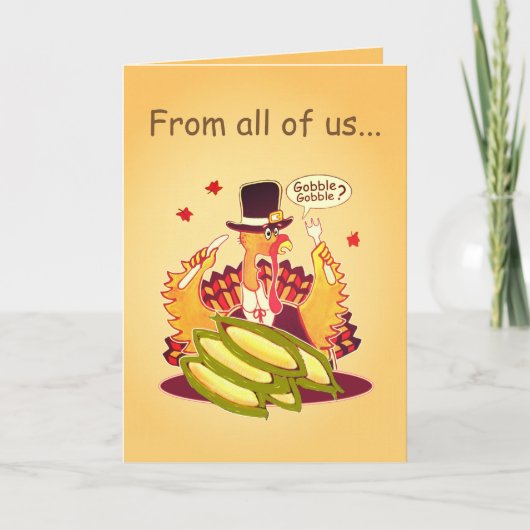 Pilgrim Turkey (Thanksgiving)-kaart Feestdagen Kaart (Voorkant)