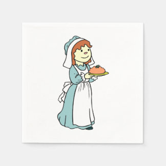 Pilgrim Woman Thanksgiving Dinner Servet
