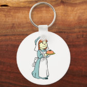 Pilgrim Woman Thanksgiving Dinner Sleutelhanger (Voorkant)