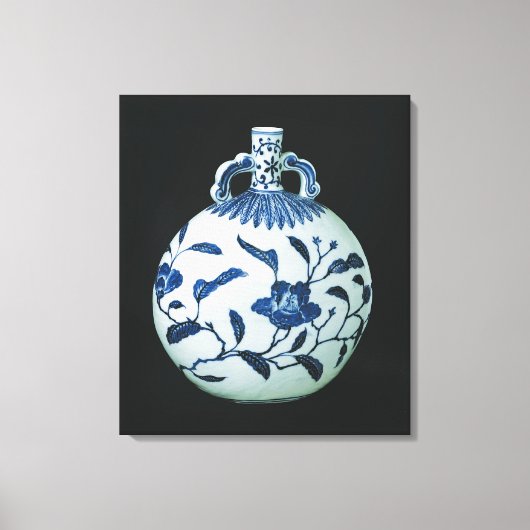 Pilgrim's 'Blauwe en Witte' Gourd met Floral Canvas Afdruk (Voorkant)