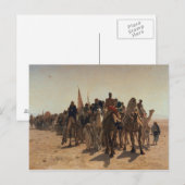 Pilgrims die naar Mekka gaan, 1861 Briefkaart (Voorkant / Achterkant)