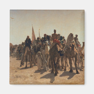Pilgrims die naar Mekka gaan, 1861 Magneet