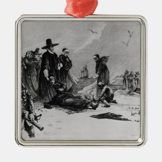 Pilgrims Metalen Ornament (Voorkant)