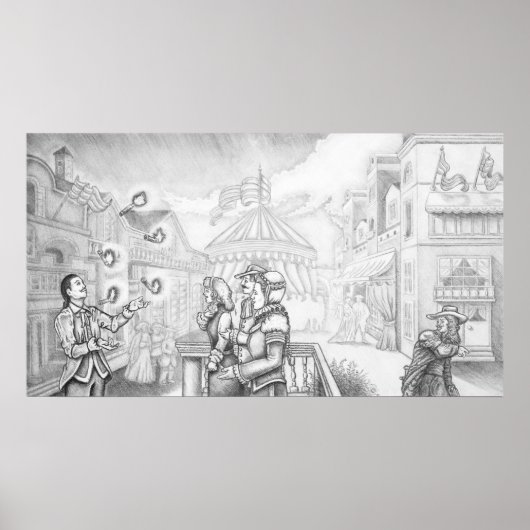 Pilgrims Progress Vanity Fair Poster (Voorkant)