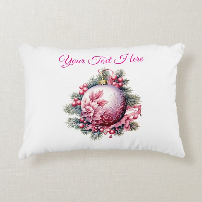 Pilier de Noël rose Coussin (Devant)