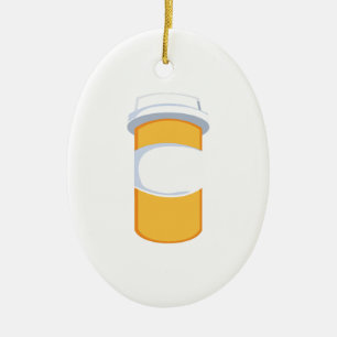 Pill Fles Keramisch Ornament