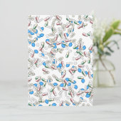 Pill Sprinkles Pattern Feestdagenkaart (Staand voorkant)