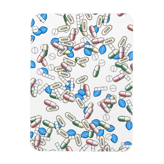 Pill Sprinkles Pattern Magneet (Verticaal)