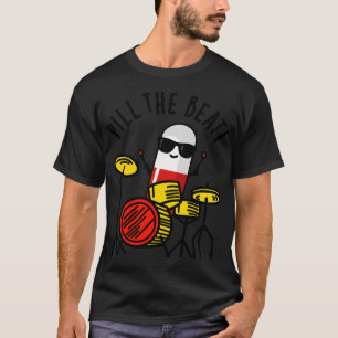Pill The Beat Schattigee Geneeskunde Muziek Pun 1 T-shirt