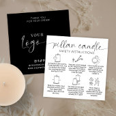 Pillar Candle Care Carte de remerciements Élégant 