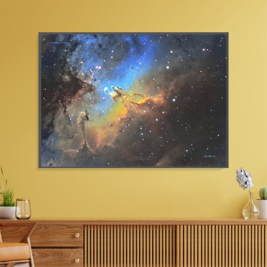 Pillars of Creation - Distinguged Canvas Print (Insitu (Woonkamer))