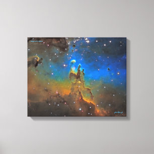 Pillars of Creation Gedetailleerd - Middelgrote ca Canvas Afdruk