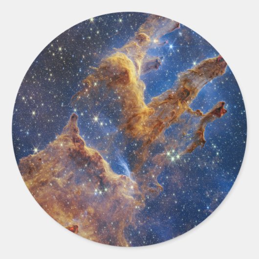 Pillars of Creation in the Eagle Nebula Ronde Sticker (Voorkant)