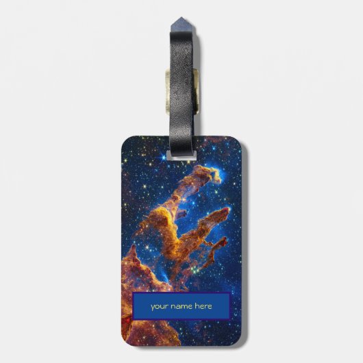 Pillars of Creation - James Webb NIRCam Astronomie Bagagelabel (Achterkant verticaal)