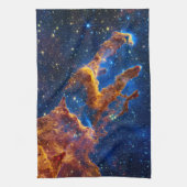 Pillars of Creation - James Webb NIRCam Astronomie Theedoek (Verticaal)