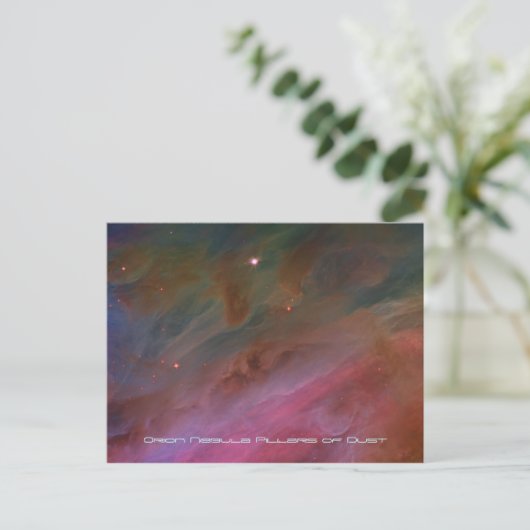 Pillars of Dust, Orion Nebula telescope afbeelding Briefkaart (Staand voorkant)