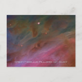 Pillars of Dust, Orion Nebula telescope afbeelding Briefkaart (Voorkant)