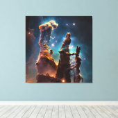 Pillars van Creation Idea Canvas Afdruk (Insitu (Houten vloer))