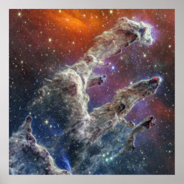 Pillars van Creation NIRCam & MIRI Composiet Afbee Poster