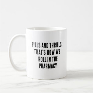 Pillen en sensatie, zo rollen we in de pharm koffiemok