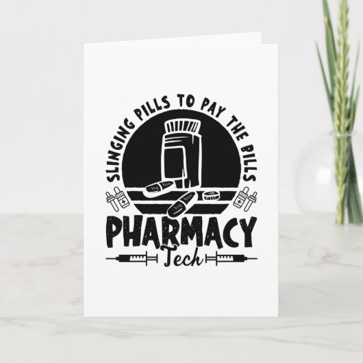 Pillen Pharmacist Pharmaceutical Technicia Gift Kaart (Voorkant)