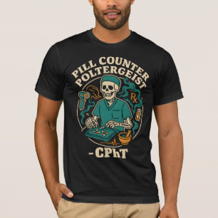 Pillenteller Poltergeist CPhT Apotheek Halloween T-shirt
