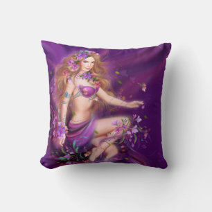 Pillow 16 x 16 inch Fantastische schoonheid, vrouw Kussen