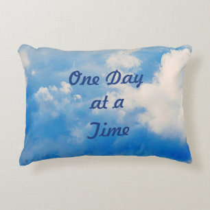 Pillow-Azure met witte wolken Accent Kussen