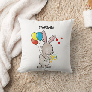 Pillow "Bunny with Balloons" Kussen