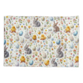 Pillow Cases – Bunnies, Eggs, Chicks & Spring Deco Kussensloop (Achterkant-Links)