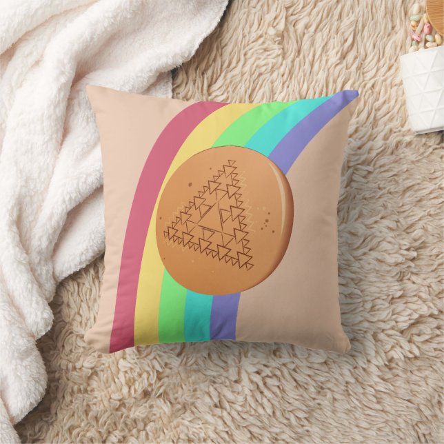 Pillow Dalgona Multiple Triangle - Zijdelings Uitz Kussen (Deken)