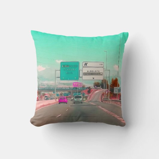 Pillow decorated with the Spanish highway Kussen (Voorkant)