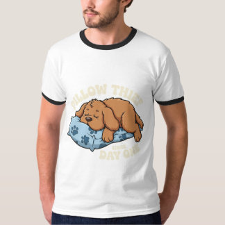 Pillow Dief Pup Grappige Hond Slaap Shirt voor Hon