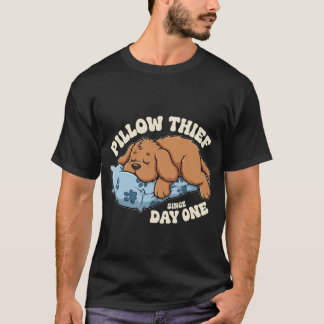 Pillow Dief Pup Grappige Hond Slaap Shirt voor Hon
