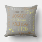Pillow Forever Love Persoonlijke namen en datum Kussen (Voorkant)
