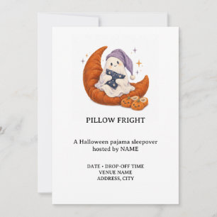 Pillow Fright Halloween Pyjama Slaapfeest Kaart