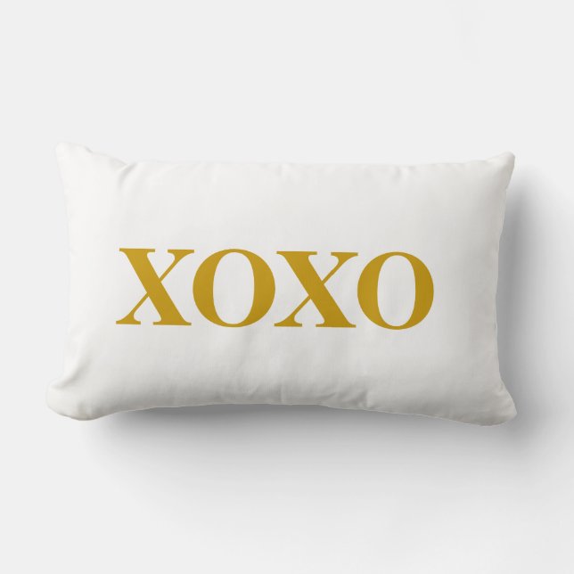 Pillow - Gold xoxo Kussen (Voorkant)