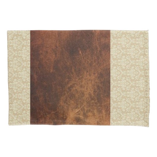 Pillow Hoesje Beige Brown Pattern Kussensloop (Voorkant)