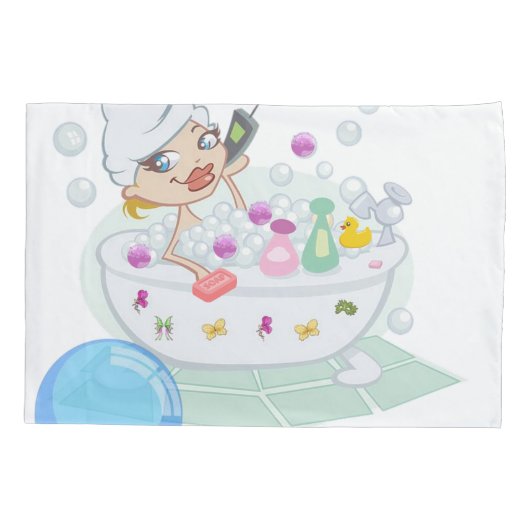 Pillow Hoesje Bubble Bath Kussensloop (Achterkant)