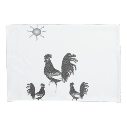 Pillow Hoesje Rooster Kussensloop (Voorkant)